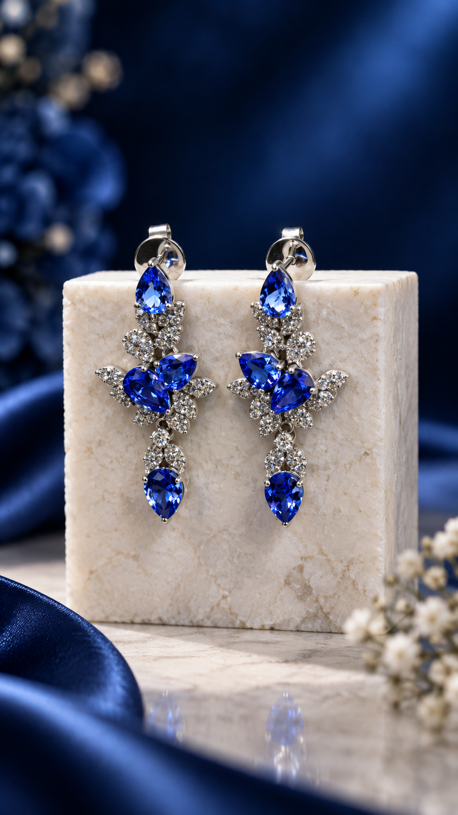Blue Sapphire Chandelier Drops